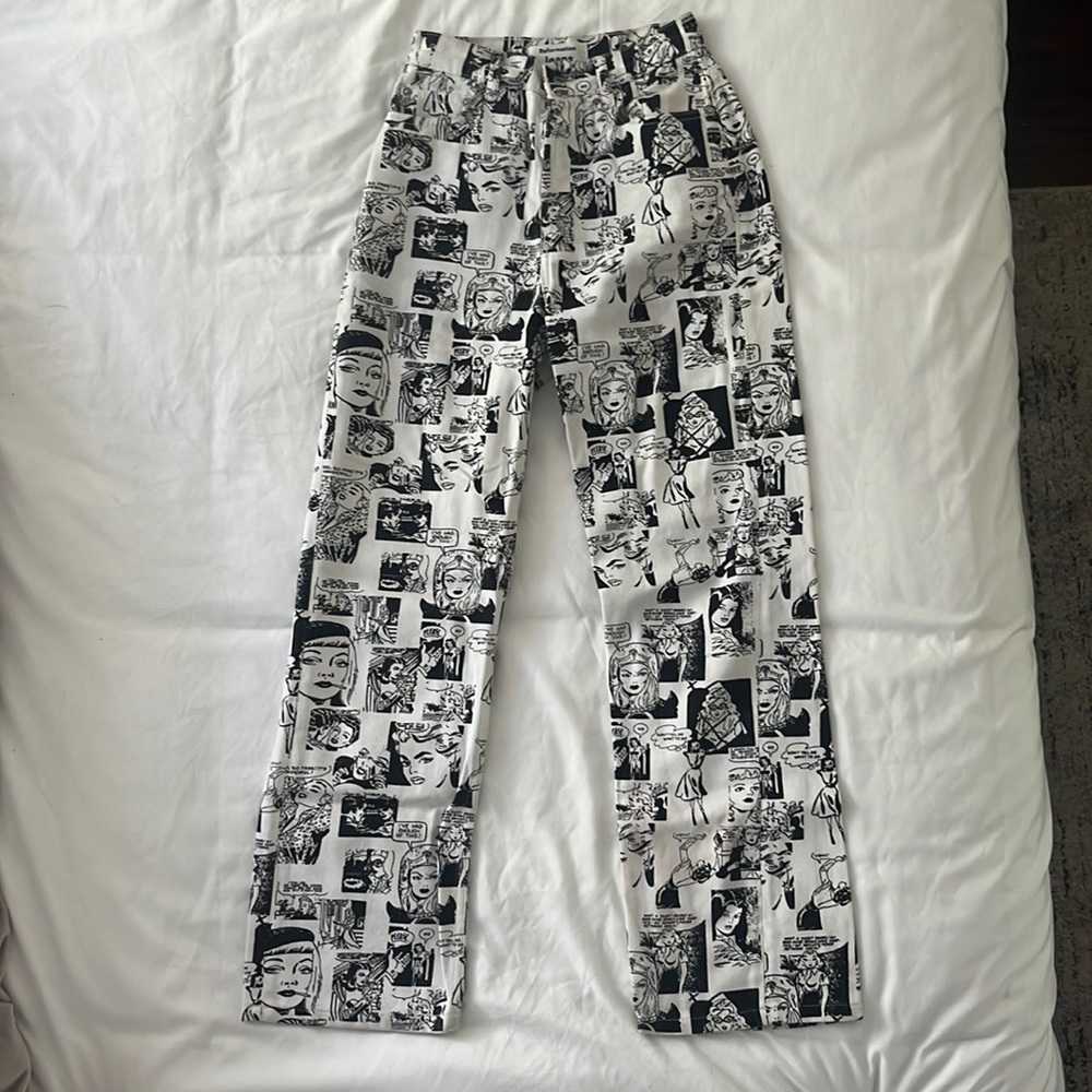 Reformation High Waisted Newsprint Jeans